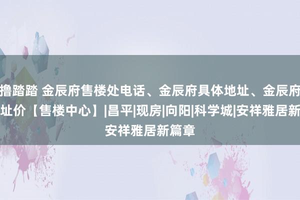 撸踏踏 金辰府售楼处电话、金辰府具体地址、金辰府最新址价【售楼中心】|昌平|现房|向阳|科学城|安祥雅居新篇章